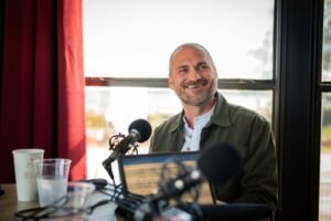 Michael Carey, Founder and CEO of Stock & Trade Design Co, a massively successful furniture design, manufacture and interior design company with a bonus cafe business headquartered on Highway 98 in Sanata Rosa Beach