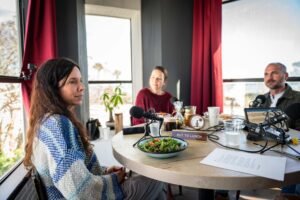 Rachel Simmons, Eve Emilianova, Michael Carey, Out to Lunch at Farm & Fire